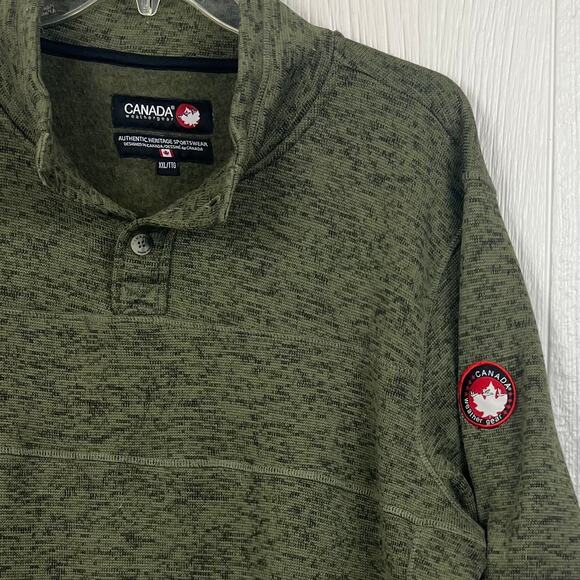 Canada Weather Gear Shirt mens XXL 1/4 button pullover mock collar front pockets - Picture 5 of 8